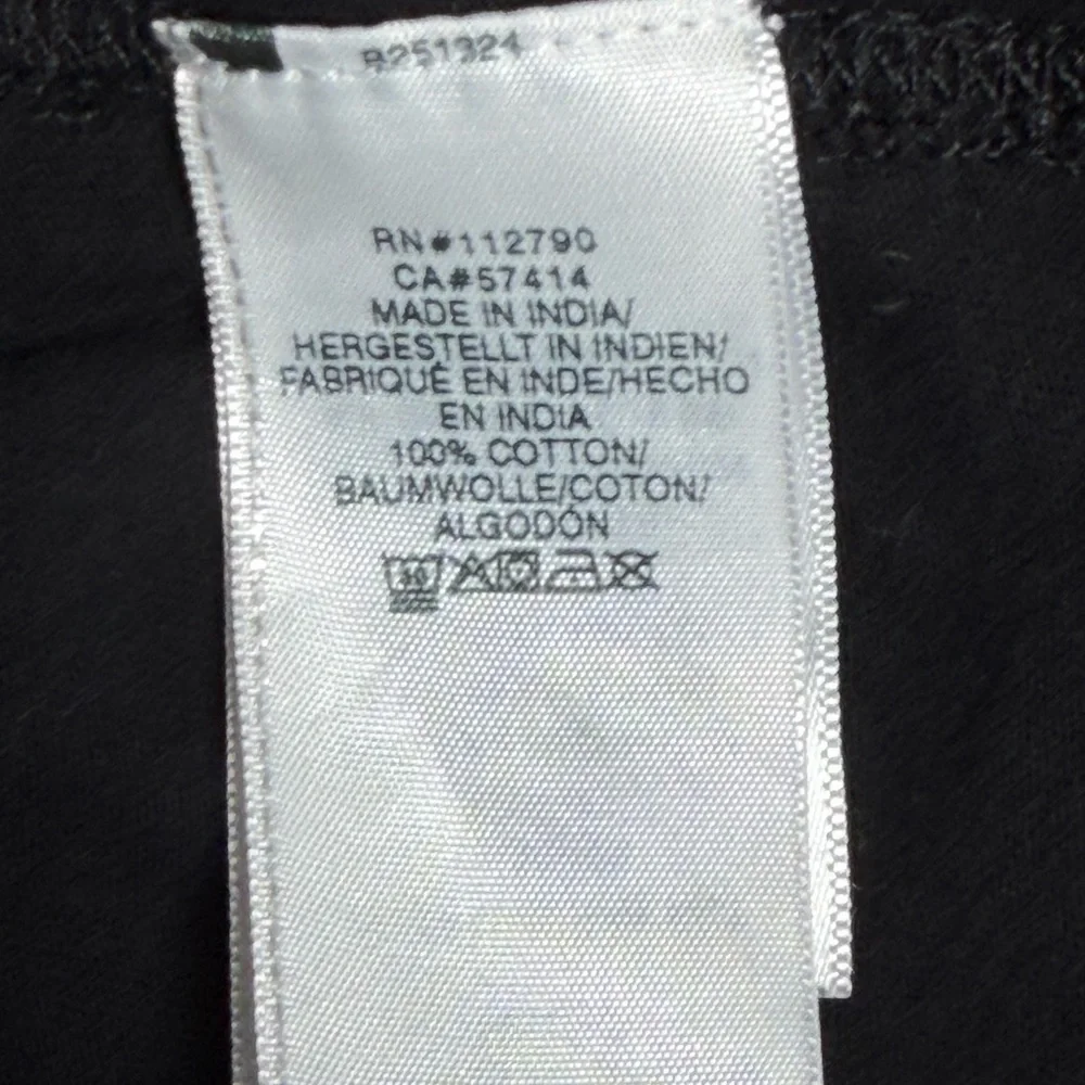 True Religion Men’s Long Sleeve Henley Shirt Black Horseshoe Logo Y2K L